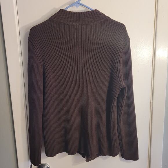 Croft & Barrow Chocolate Brown Coatigan Jacket Womens Medium Neutral Cozycore - Picture 12 of 12